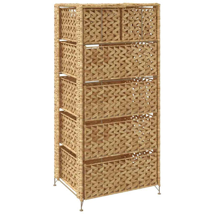 Förvaringsmöbel med 6 korgar 47x37x100 cm vattenhyacint