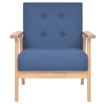 Soffuppsättning 3 st tyg blå