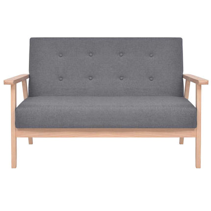 Soffgrupp 3 delar tyg mörkgrå
