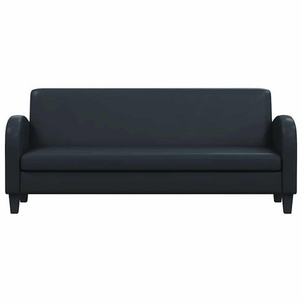 3-sitssoffa i konstläder svart