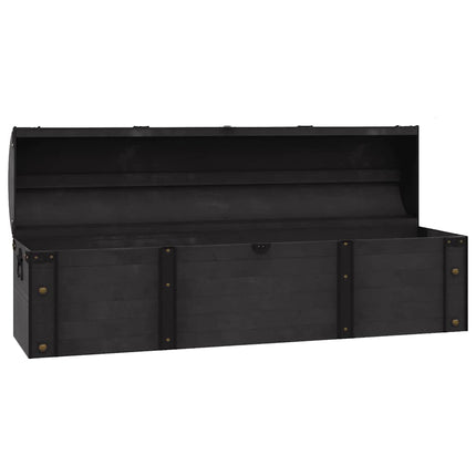 Förvaringskista massivt trä vintagestil 120x30x40 cm