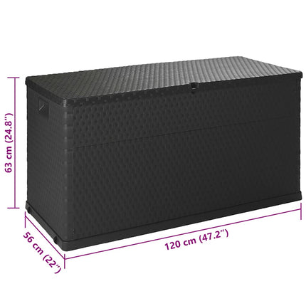 Dynbox antracit 120x56x63 cm PP-rotting