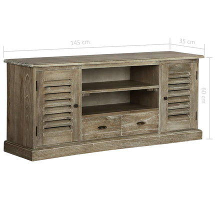 TV-bänk massivt minditrä 145x35x60 cm