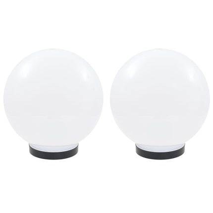 Globlampa LED set 2 st sfäriska 25 cm PMMA