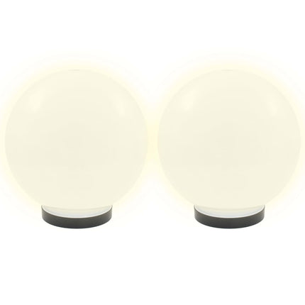 Globlampa LED set 2 st sfäriska 25 cm PMMA