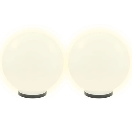 Globlampa LED set 2 st sfäriska 40 cm PMMA