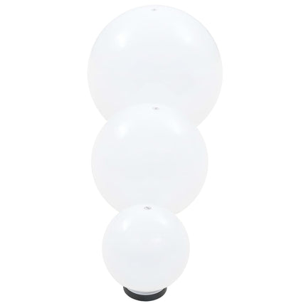 Globlampa LED set 3 st sfäriska 20/30/40 cm PMMA