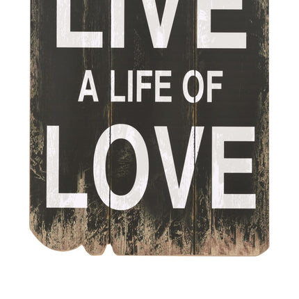 Väggmonterad klädhängare med 6 krokar LOVE LIFE 120x40 cm