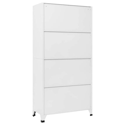 Klädskåp med 18 fack metall 90x40x180 cm
