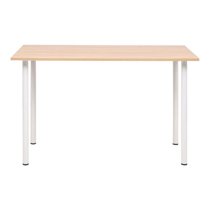 Matbord 120x60x73 cm ekfärg och vit