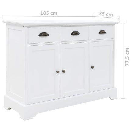 Skänk med 3 dörrar MDF och furu 105x35x77,5 cm