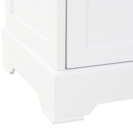 Vitrinskåp med 4 luckor MDF och furu 80x40x180 cm