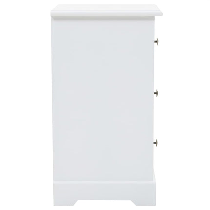 Nattduksbord MDF och furu 35x32x59 cm