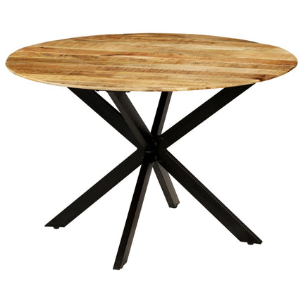 Matbord massivt grovt mangoträ och stål 120x77 cm