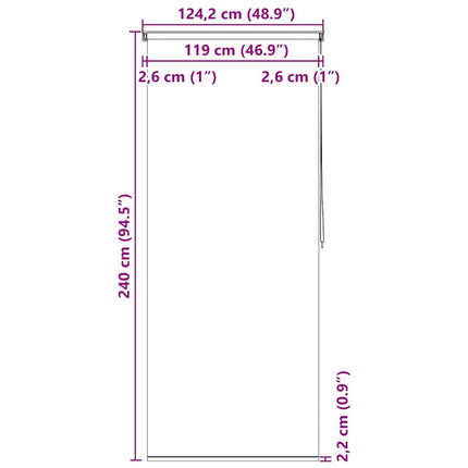 Rullgardin för dusch 120x240 cm cirkel