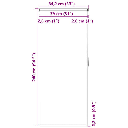 Rullgardin för dusch 80x240 cm sjöstjärna
