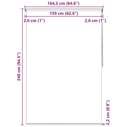 Rullgardin för dusch 160x240 cm stänk