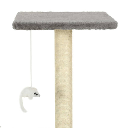Klösträd med sisalpelare 95 cm grå