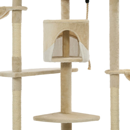Klösträd med sisalpelare 203 cm beige och vit