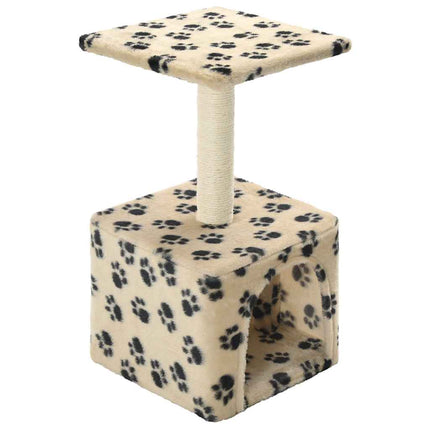Klösträd med sisalpelare 55 cm tassavtryck beige