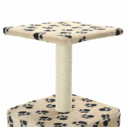Klösträd med sisalpelare 55 cm tassavtryck beige