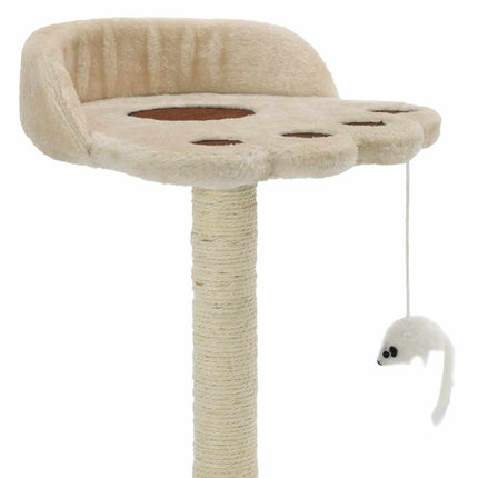 Klösträd med sisalpelare 40 cm beige och brun