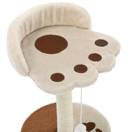 Klösträd med sisalpelare 40 cm beige och brun