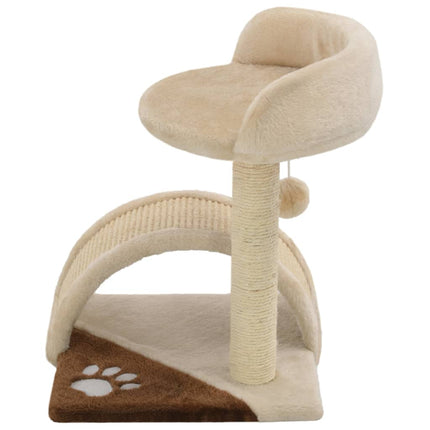 Klösträd med sisalpelare 40 cm beige och brun