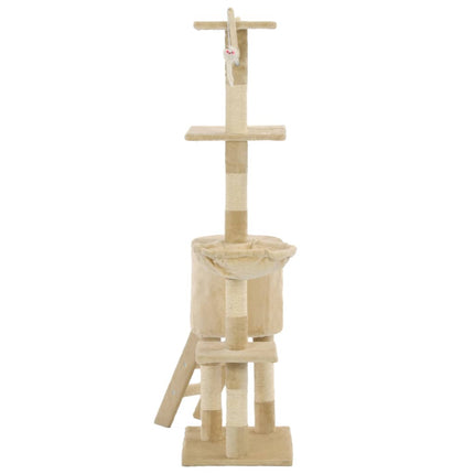 Katträd med klöspelare i sisal 138 cm beige