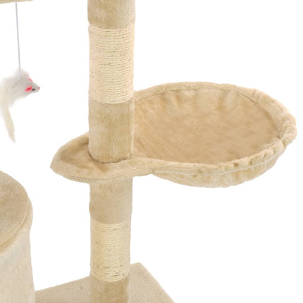 Katträd med klöspelare i sisal 138 cm beige