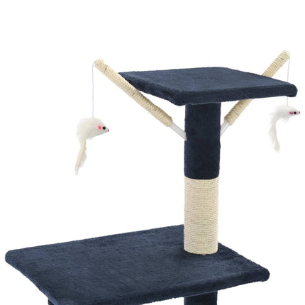 Klösträd med sisalpelare 138 cm mörkblå