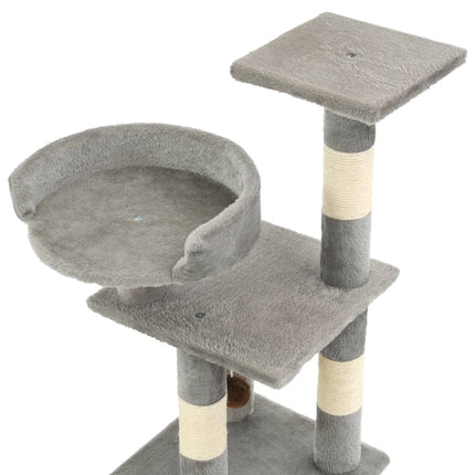 Katträd med klöspelare i sisal 65 cm grå