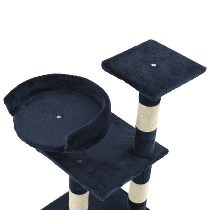 Katträd med klöspelare i sisal 65 cm blå