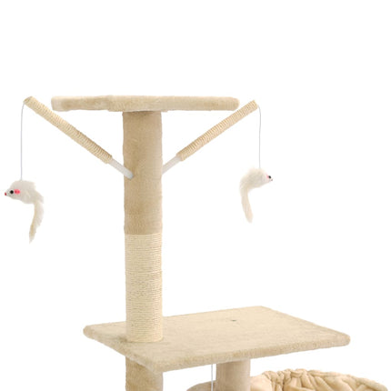 Katträd med klöspelare i sisal 230-250 cm beige