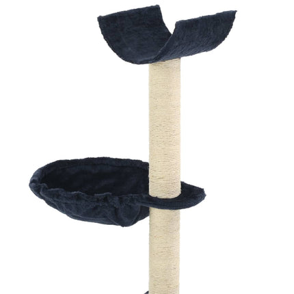Katträd med klöspelare och 105 cm blå