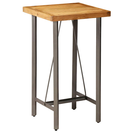 Barbord massiv återvunnen teak 60x60x107 cm