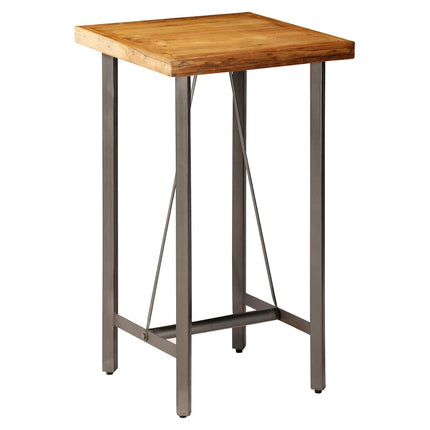 Barbord massiv återvunnen teak 60x60x107 cm
