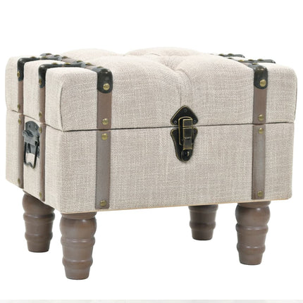 Förvaringsbänk set 3 delar massivt trä och stål 112x37x45 cm