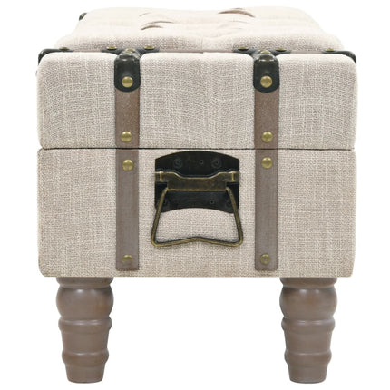 Förvaringsbänk massivt trä och stål 111x34x37 cm