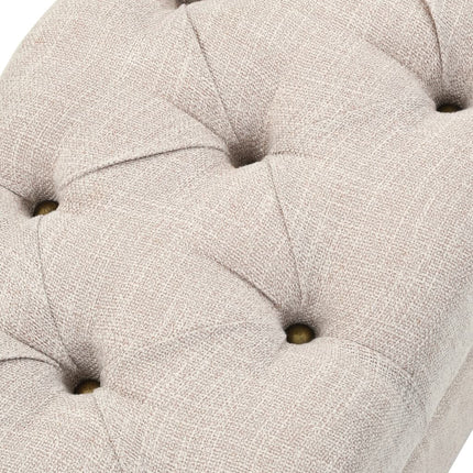 Förvaringsbänk massivt trä och stål 111x34x37 cm
