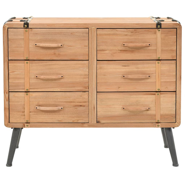 Byrå massivt granträ 91x35x73 cm