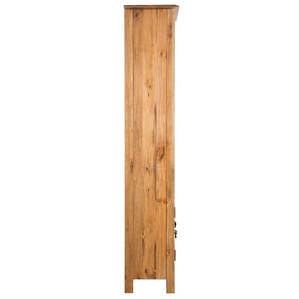 Fristående badrumsskåp massiv furu 48x32x170 cm