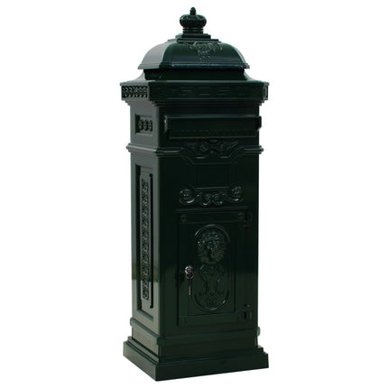 Markpostlåda vintage stil rostfri aluminium grön