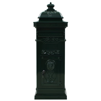 Markpostlåda vintage stil rostfri aluminium grön