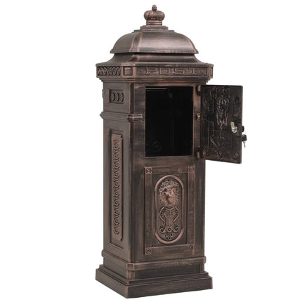 Markpostlåda vintage stil rostfri aluminium brons