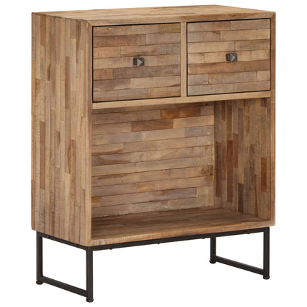 Skänk massiv återvunnen teak 60x30x75 cm