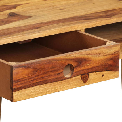Skrivbord 110x55x76 cm massivt sheshamträ