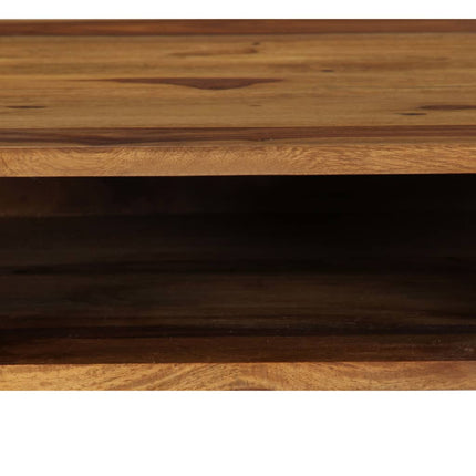 Skrivbord 110x55x76 cm massivt sheshamträ
