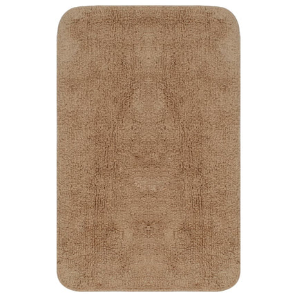 Badrumsmattor 3 st tyg beige
