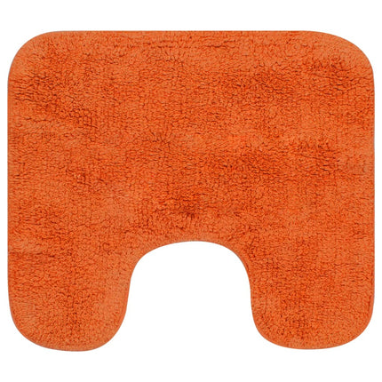 Badrumsmattor 3 st tyg orange